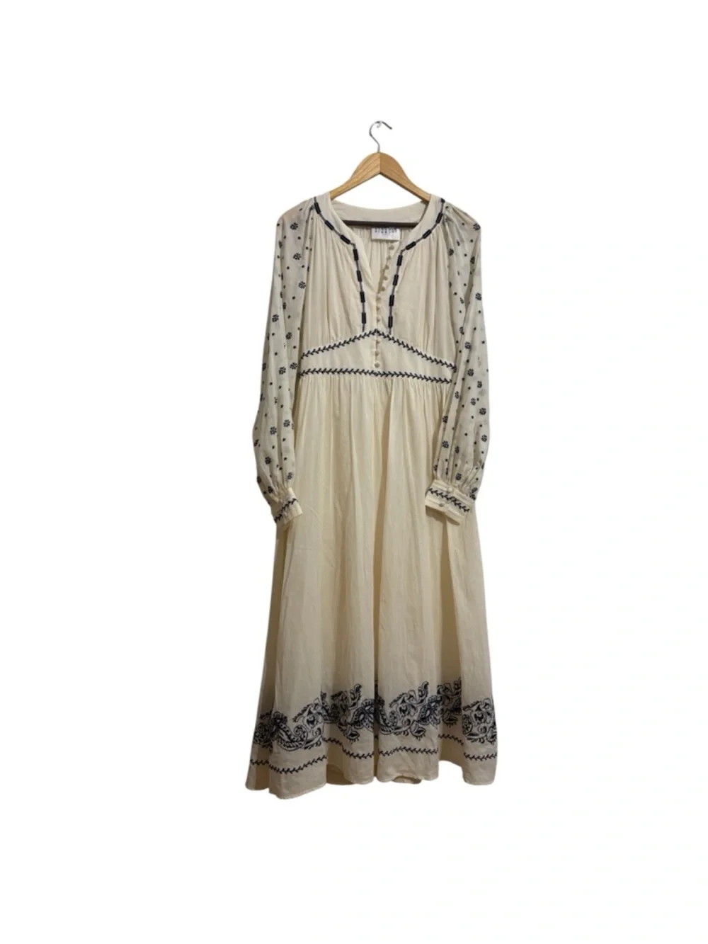Cream Embroidered CLAUDIE Pierlot Paris  Boho dress - Picture 10 of 16